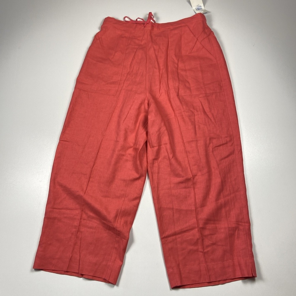Karen Scott Sport Linen Blend Pants Sz XL Hot Pink‎ Resortwear Vacay Trouser NWT